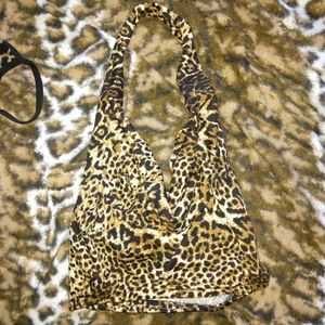 Leopard print halter top